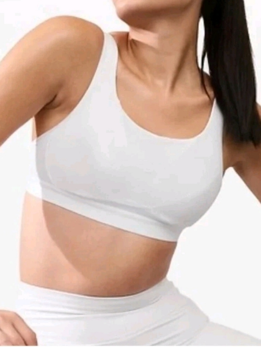 Athleta White Invincible High Impact Bra 34DD - Supportive Running HIIT Bra